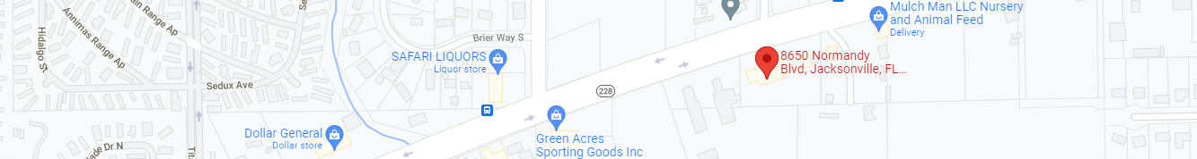 A map of the green acres sporting goods location.