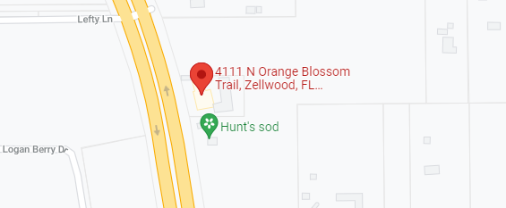A map of the location of hunt 's sod.